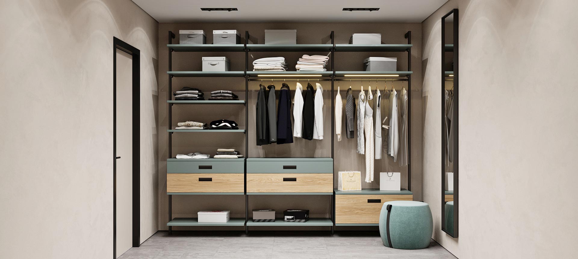 Зелёный фьорд / Дуб Каселла светлый 