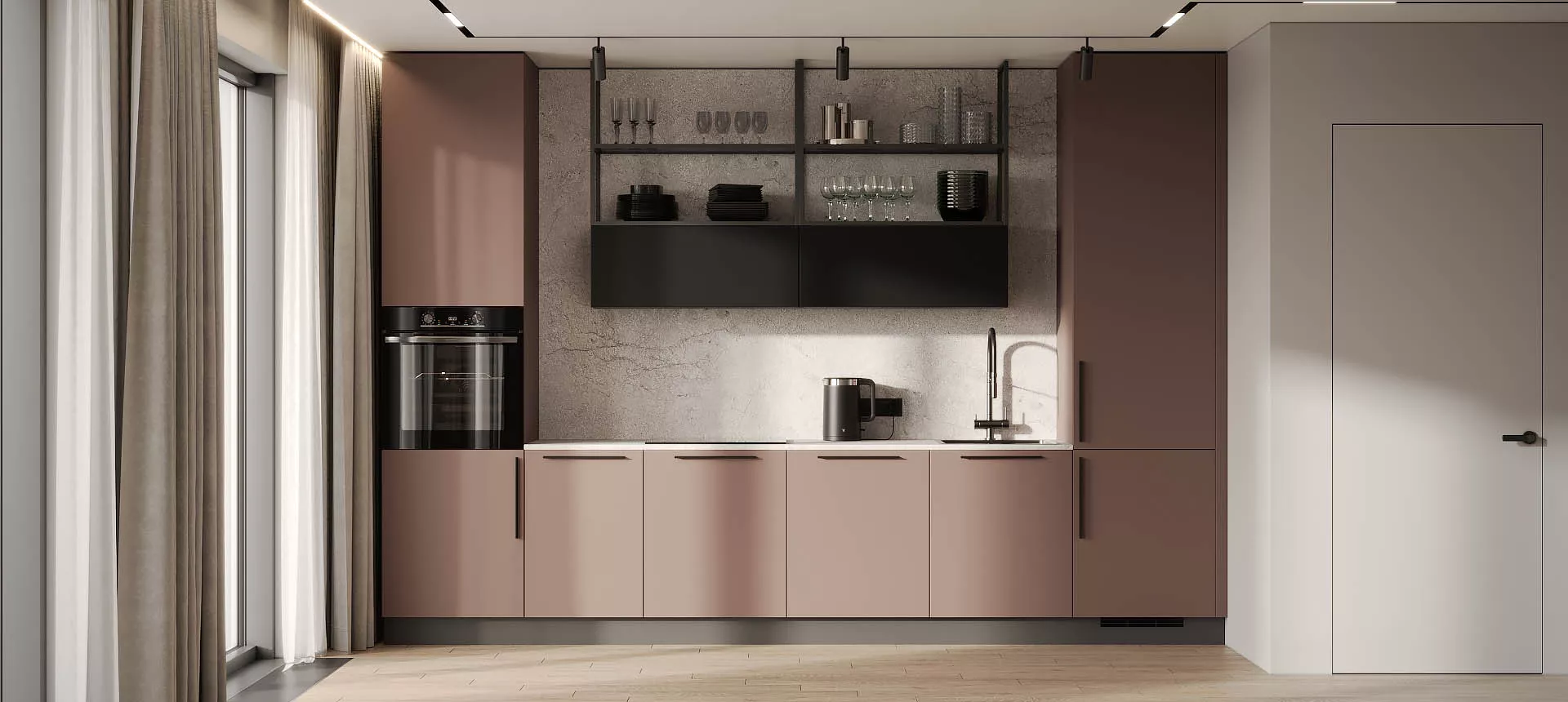 Розовый кварц матовый