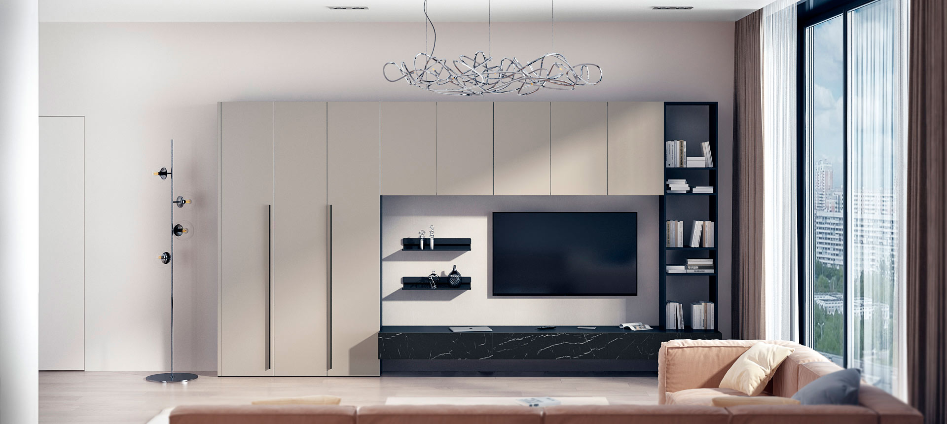 Белый Фарфоровый Оникс / Камень Пьетра Гриджиа чёрный 