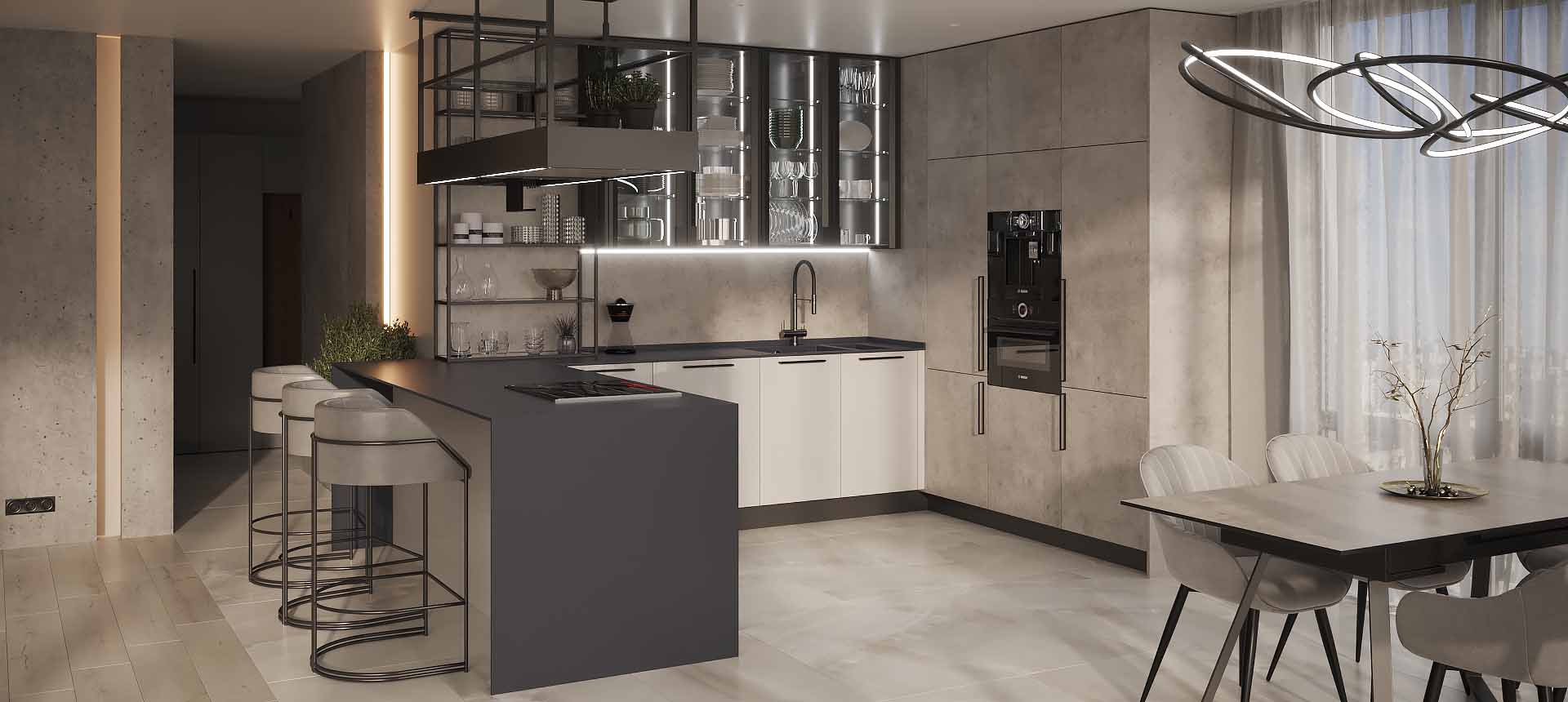 эмаль глянец NCS S 1500-N / Бетон Чикаго светло-серый 