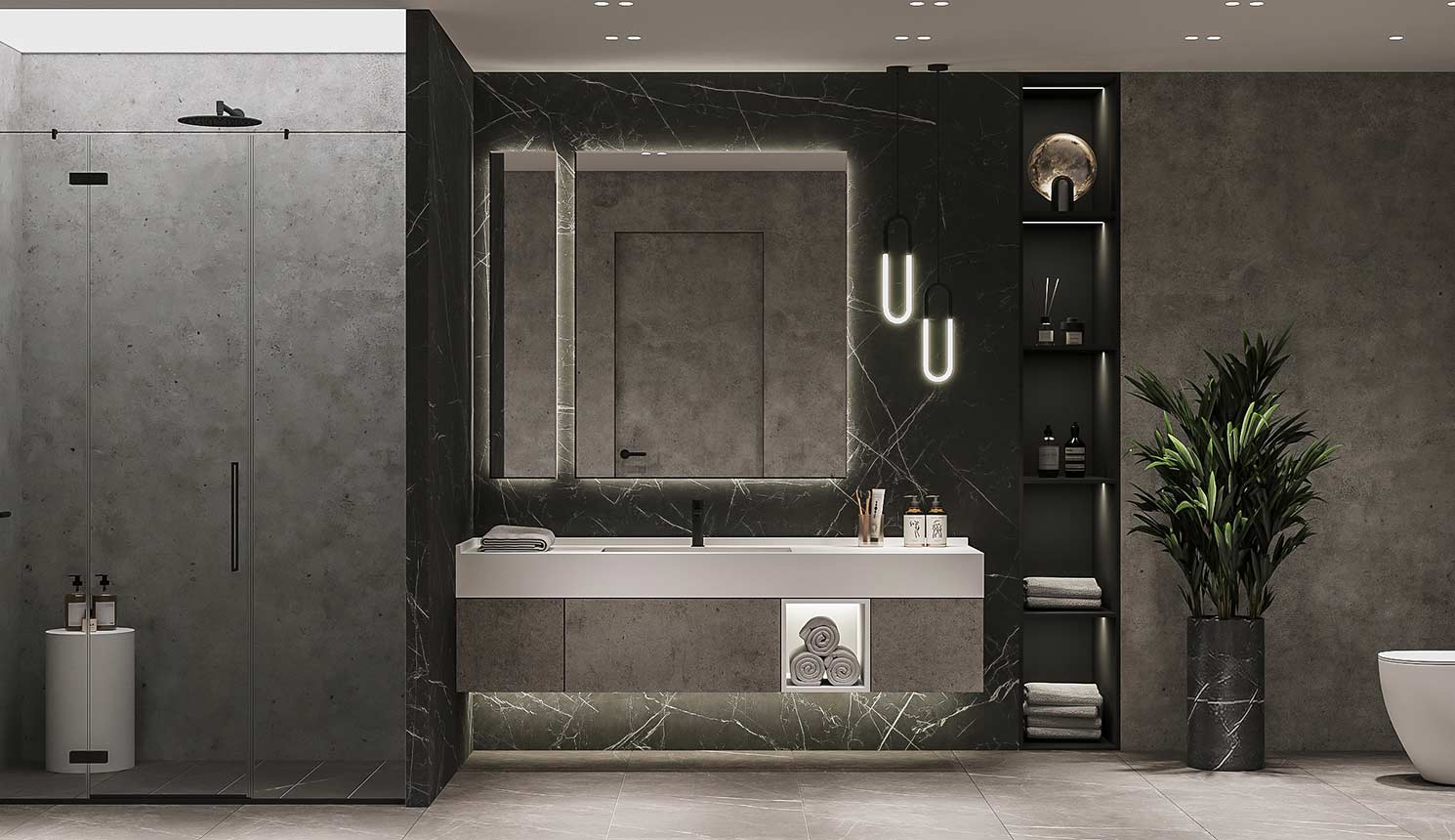 Ванная в стиле лофт: 50 фото и 50 идей