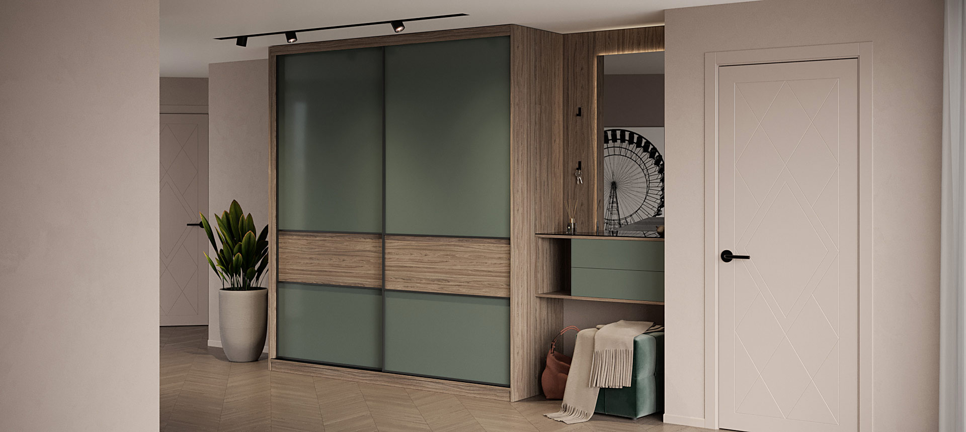 Орех Карини белёный / эмаль цвет NCS S 6010-G30Y 