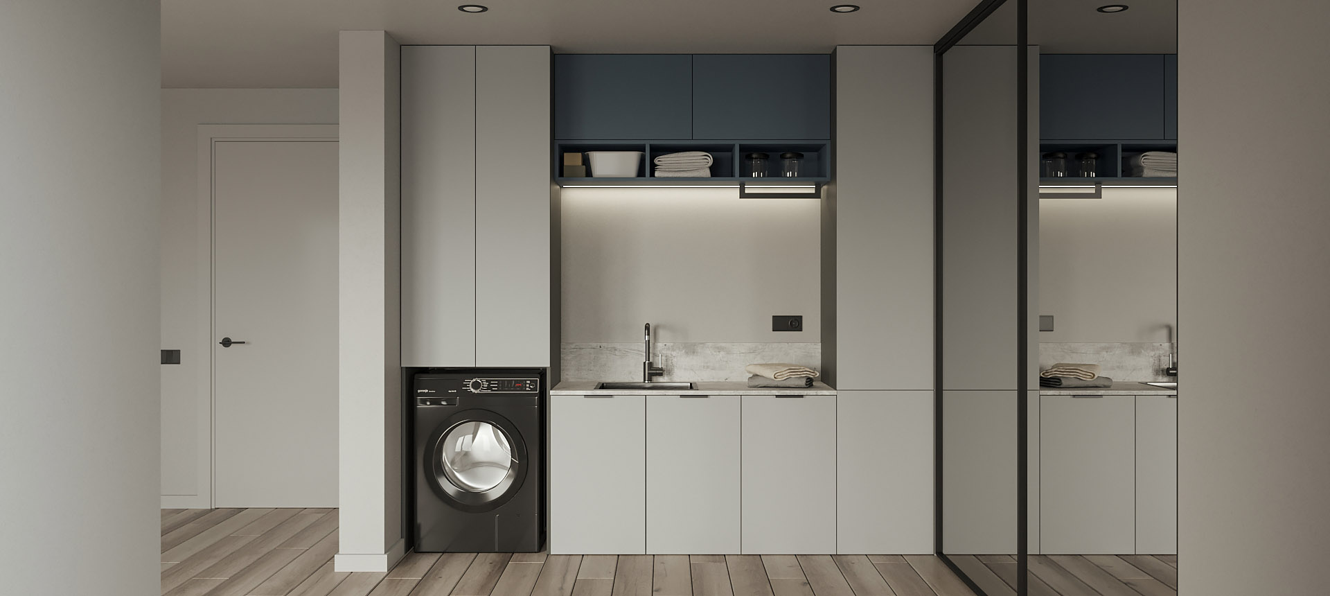 Горный хрусталь матовый / Аквамарин матовый 