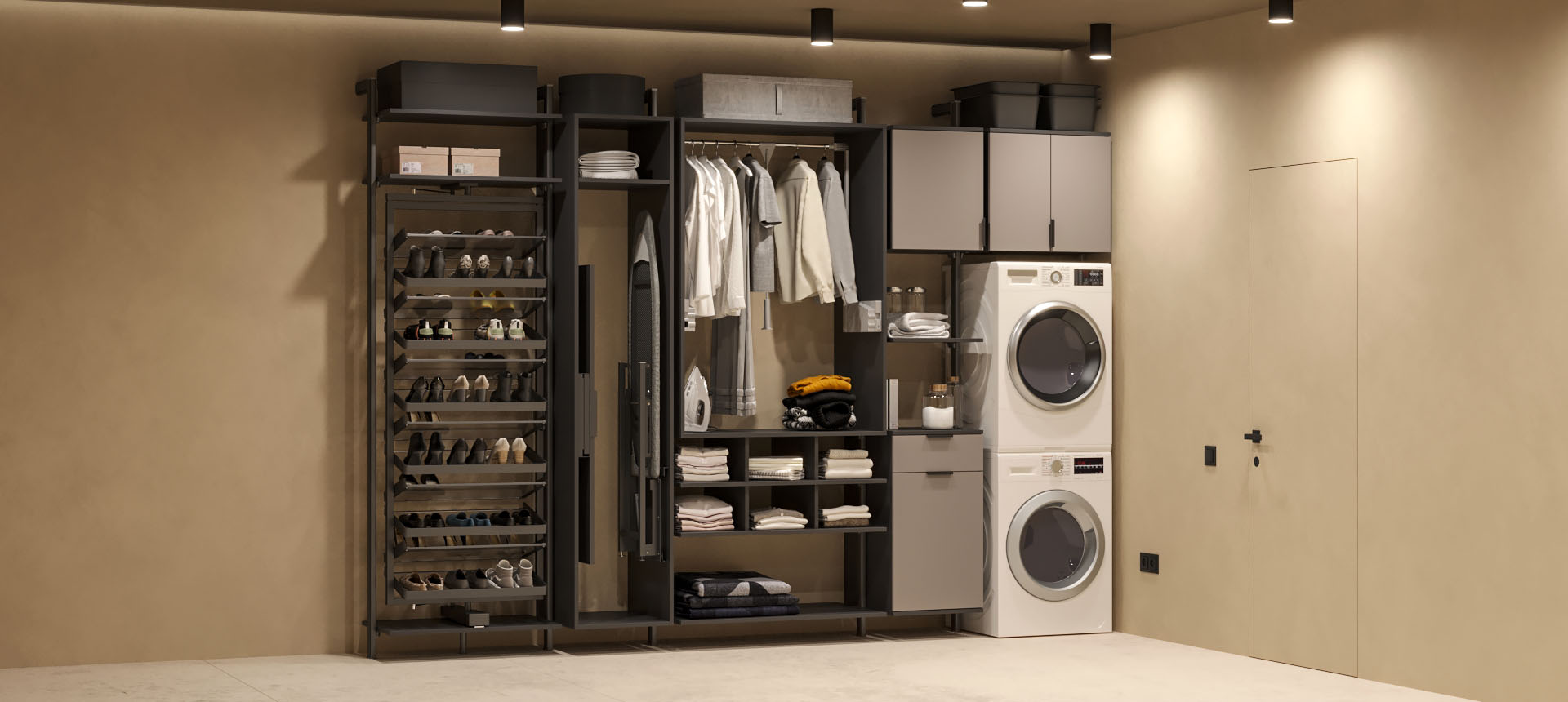 Белый Фарфоровый Оникс / Чёрная Яшма 