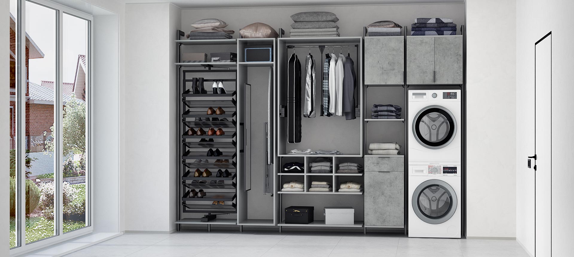 Оникс серый / Бетон Чикаго светло-серый 