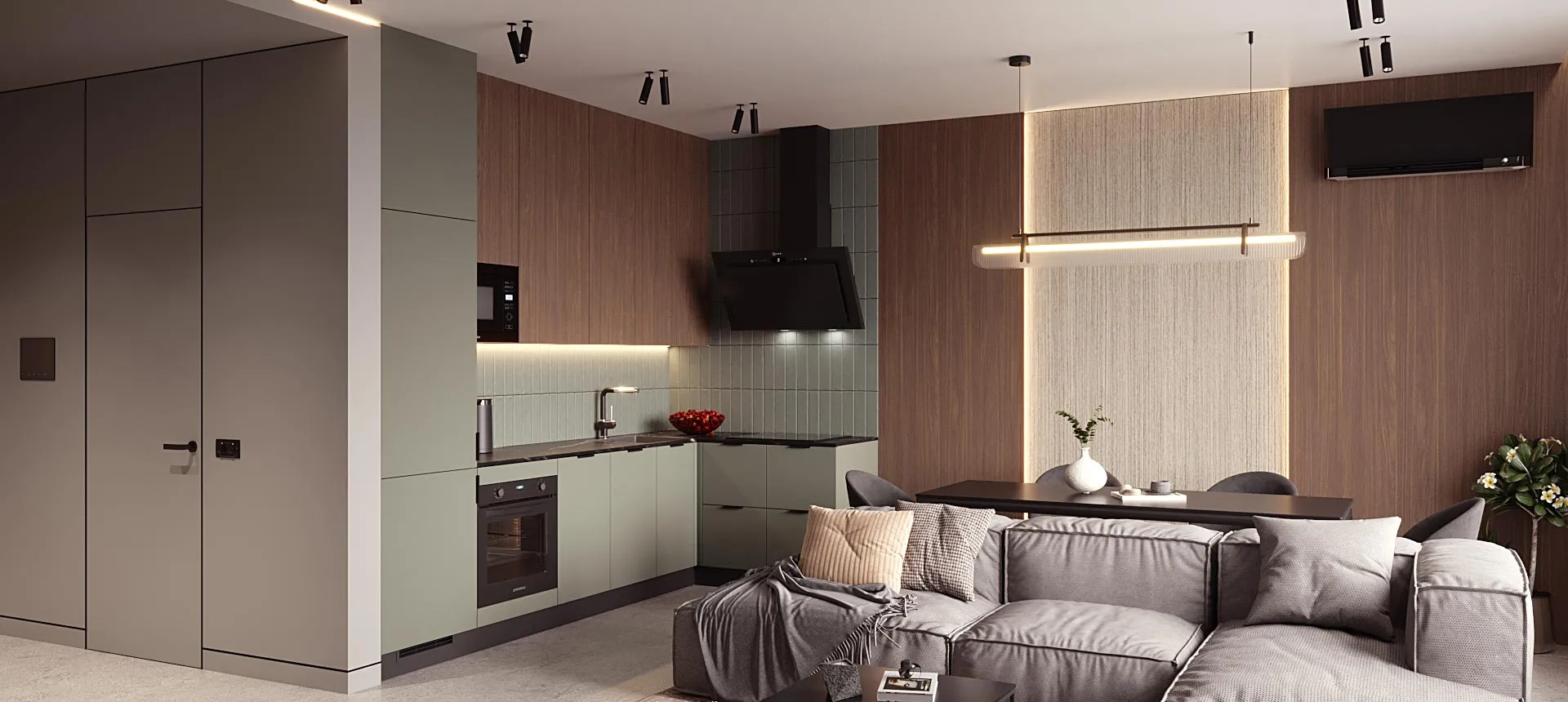 Лунный топаз матовый / Орех Линкольн 