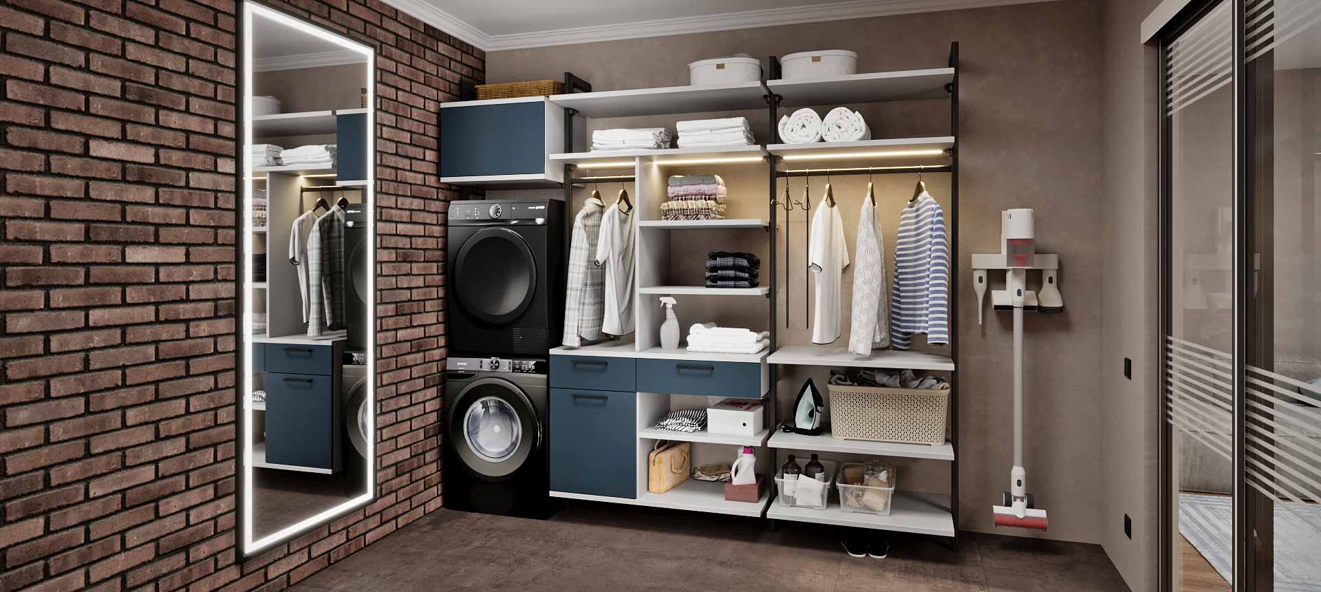 Аквамарин матовый / Горный хрусталь матовый 