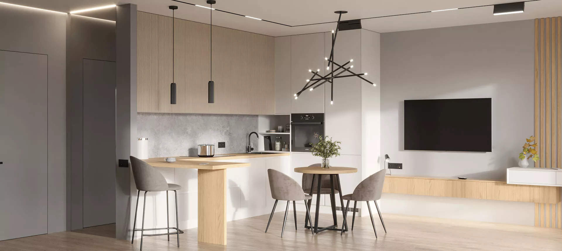 Белый / Дуб скандинавский 