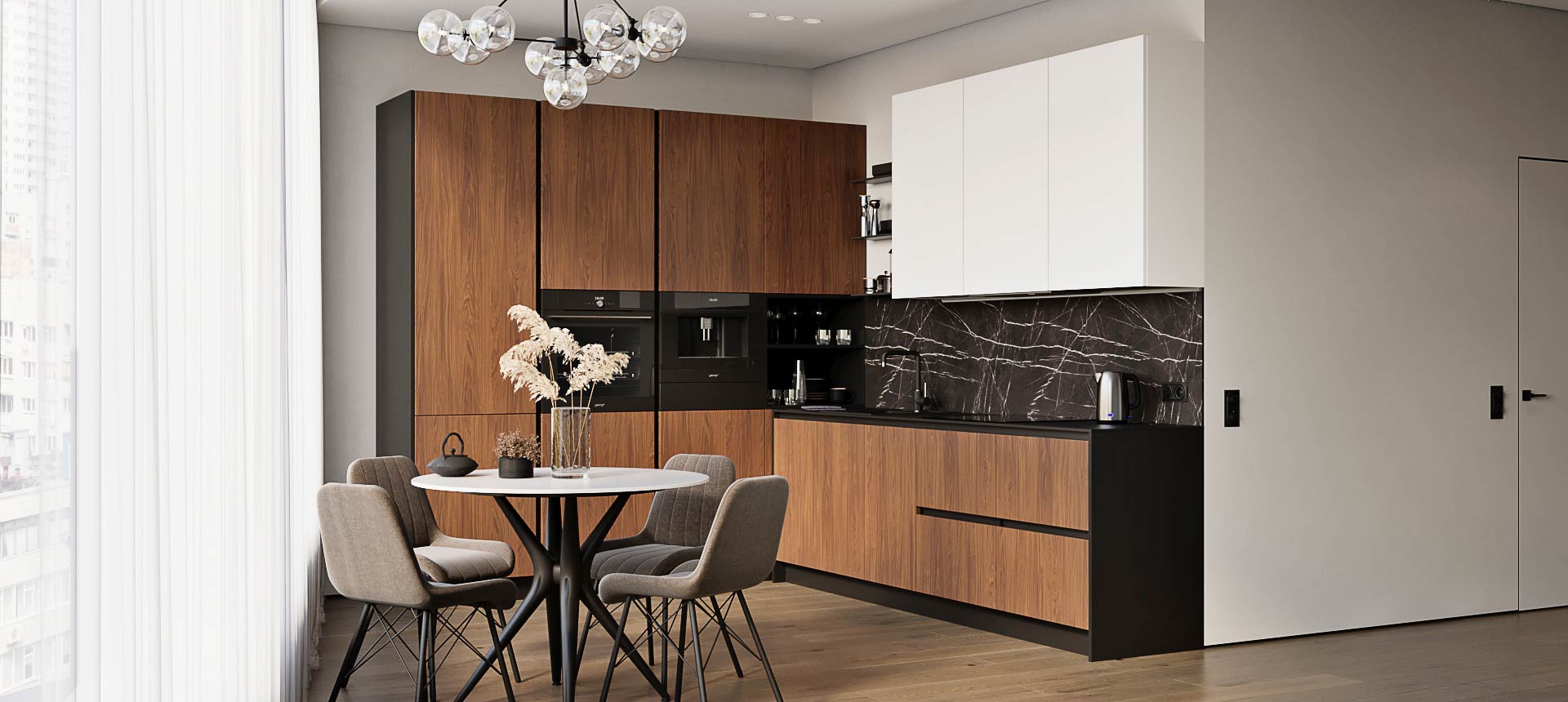 Белый / Дуб&nbsp;Кассела&nbsp;коричневый&nbsp;