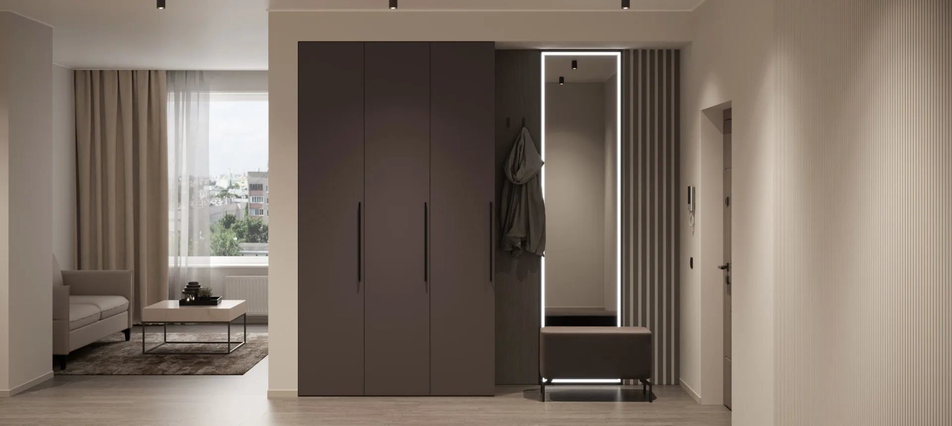 Трюфель коричневый / Дуб дымчатый 