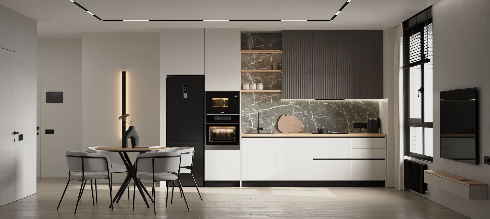 Светло-серый / Дуб&nbsp;Титановый&nbsp;