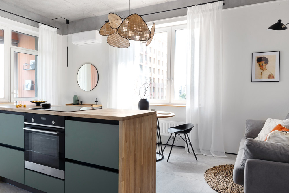 Северная сдержанность и южный темперамент в однокомнатной квартире