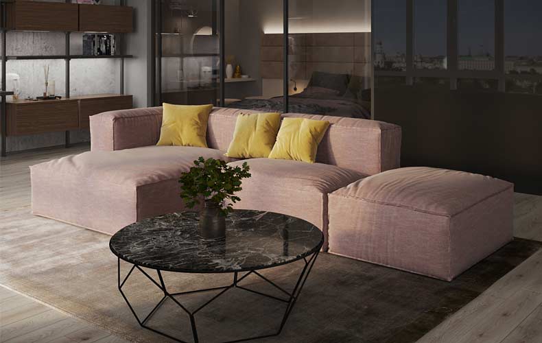 Прямой модульный диван Уно