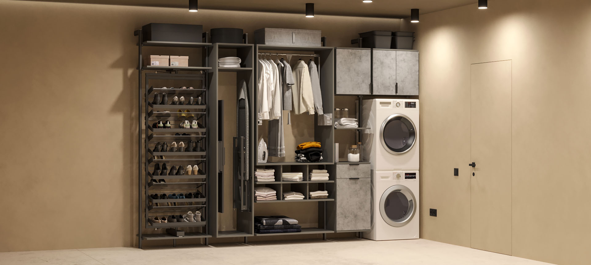 Бетон Чикаго светло-серый / Дымчатый Агат 