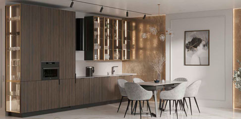 Коричневая кухня: 40 фото и идеи дизайна интерьера