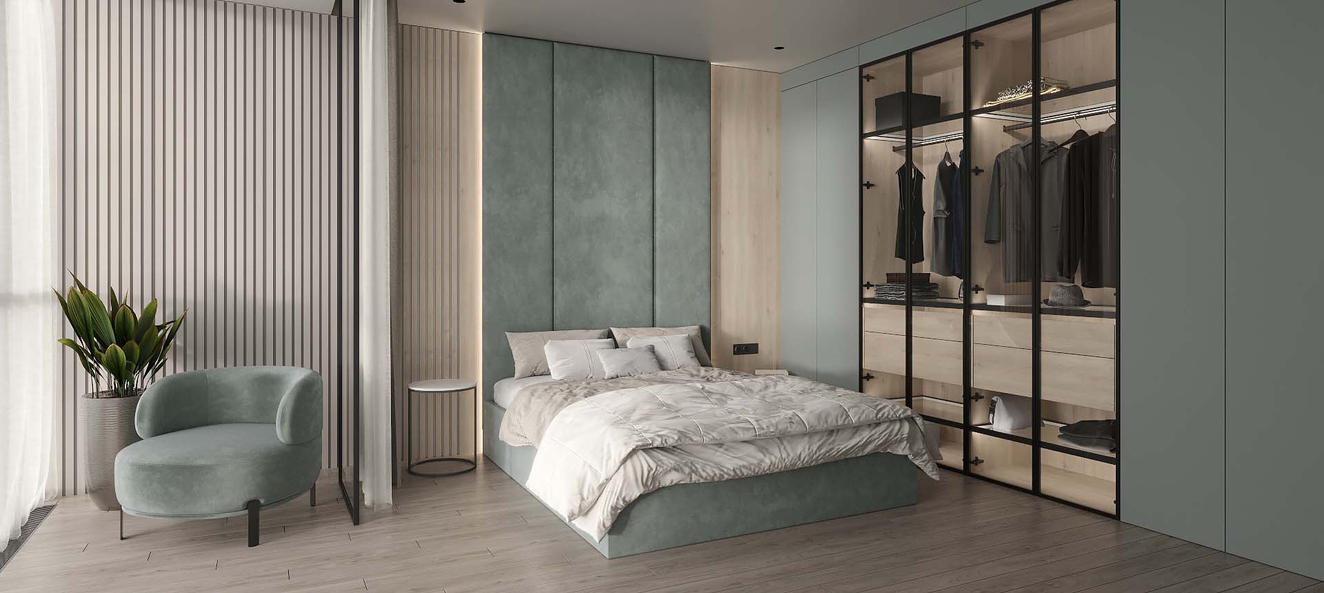 Лунный топаз матовый / микровелюр Model цвет Moss