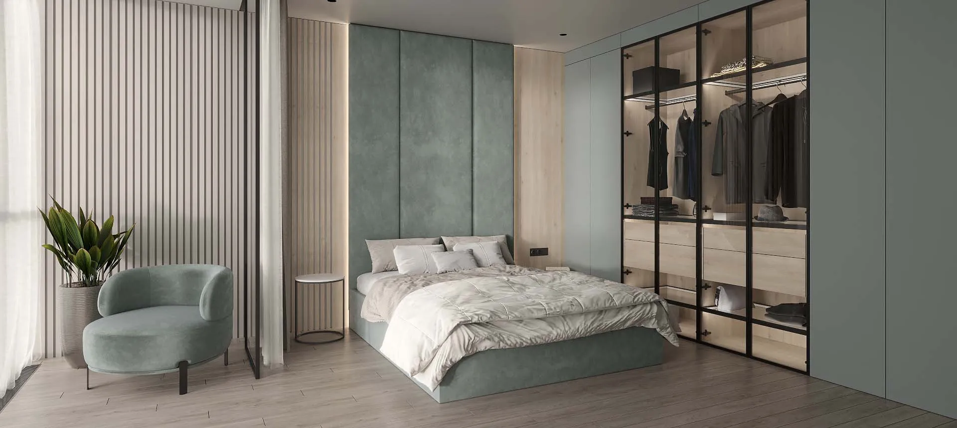 Лунный топаз матовый / микровелюр Model цвет Moss 