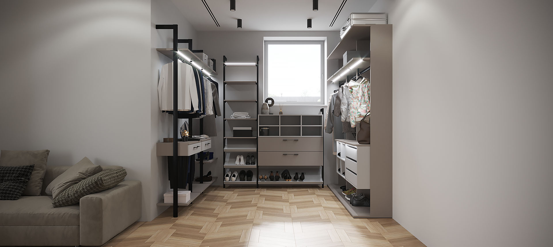 Белый Фарфоровый Оникс / Дымчатый Агат 