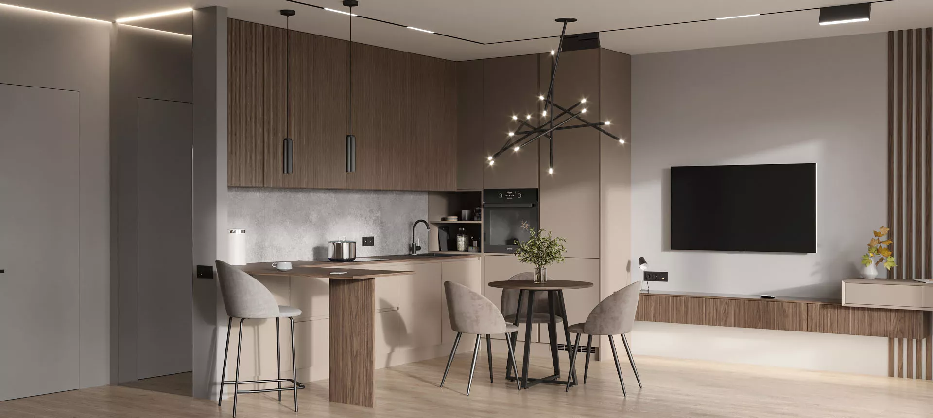 Кашемир серый / Орех грецкий 