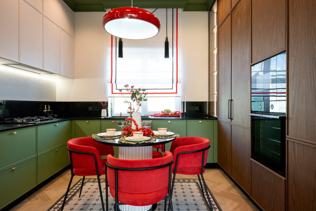 Интерьер цвета листвы и спелых ягод для загородного дома - фото №7