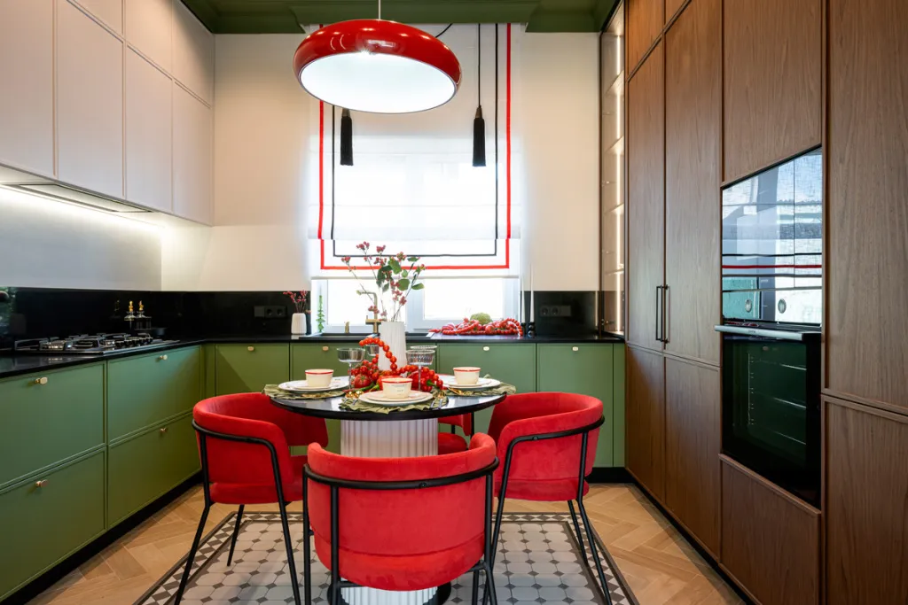 Интерьер цвета листвы и спелых ягод для загородного дома - фото №7