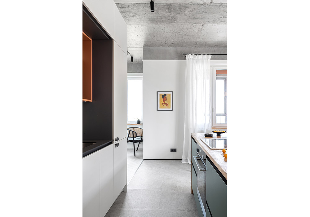 Северная сдержанность и южный темперамент в однокомнатной квартире - фото №28