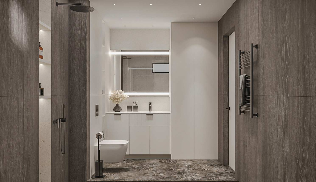 Тренды дизайна ванной комнаты 2025 года - фото №37