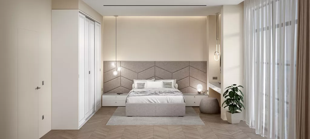 Технологии, минимализм и уют: тренды в дизайне современной спальни - фото №7