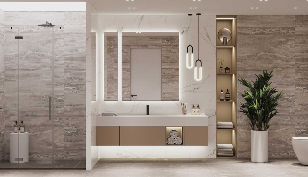 Освещение в ванной: как организовать, какие светильники выбрать, что учесть при подборе - фото №16