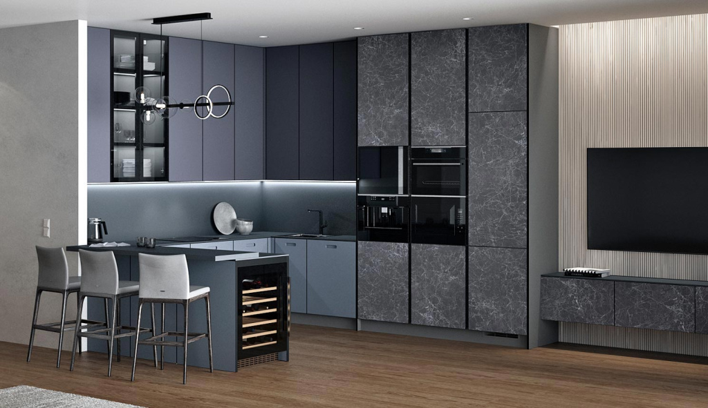 Современная кухня для молодой пары без детей - фото №11