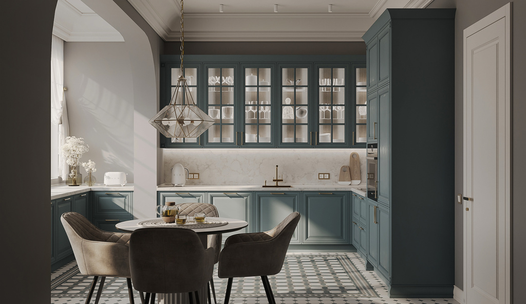 Дерево, стекло, металл: топ-20 сочетаний для современной кухни - фото №31