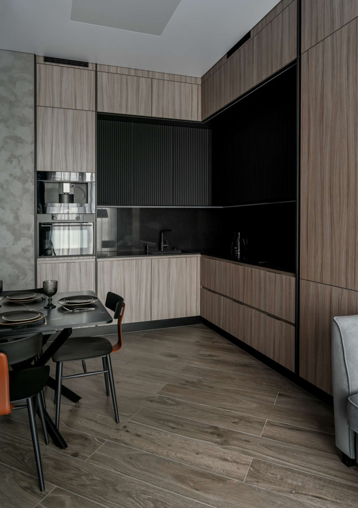 Черно-серая квартира для солидного холостяка - фото №5