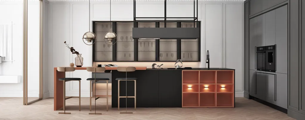 Дерево, стекло, металл: топ-20 сочетаний для современной кухни - фото №41