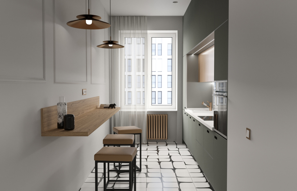 10 лайфхаков в дизайне маленькой кухни - фото №37