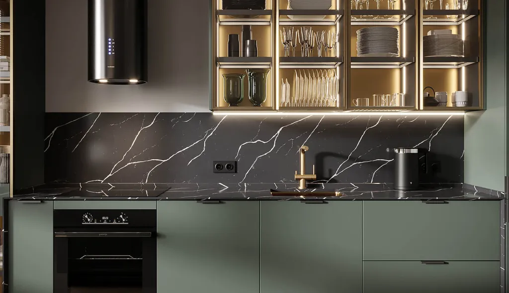 Дерево, стекло, металл: топ-20 сочетаний для современной кухни - фото №7