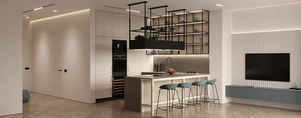 Дерево, стекло, металл: топ-20 сочетаний для современной кухни - фото №15