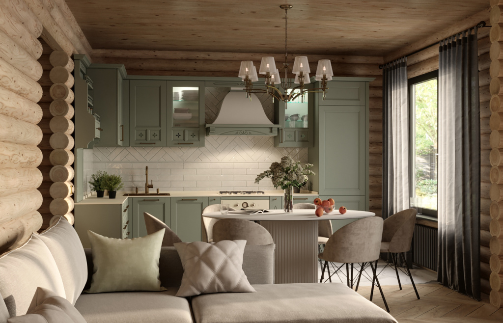 Кухня в загородном доме - фото №1