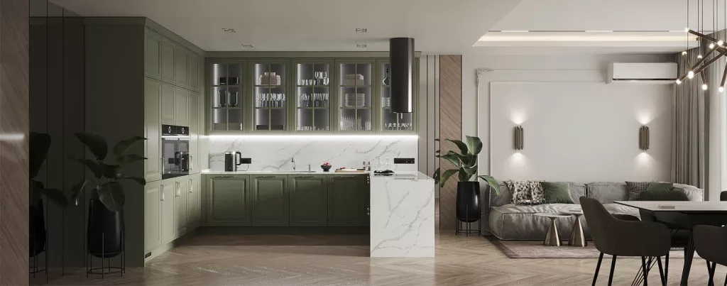 П-образная кухня: как правильно выбрать и обустроить - фото №32