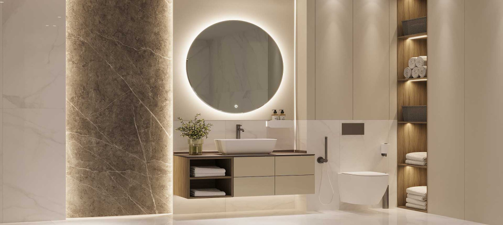 Освещение в ванной: как организовать, какие светильники выбрать, что учесть при подборе - фото №27