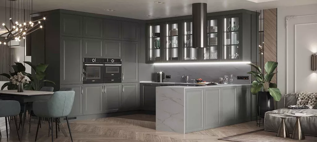 П-образная кухня: как правильно выбрать и обустроить - фото №18