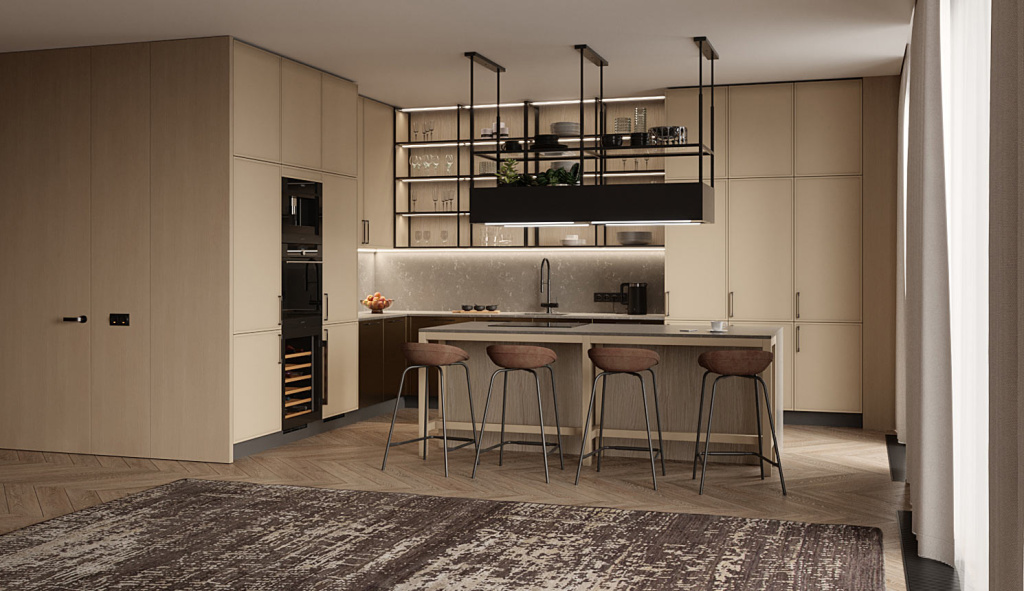 Дерево, стекло, металл: топ-20 сочетаний для современной кухни - фото №11