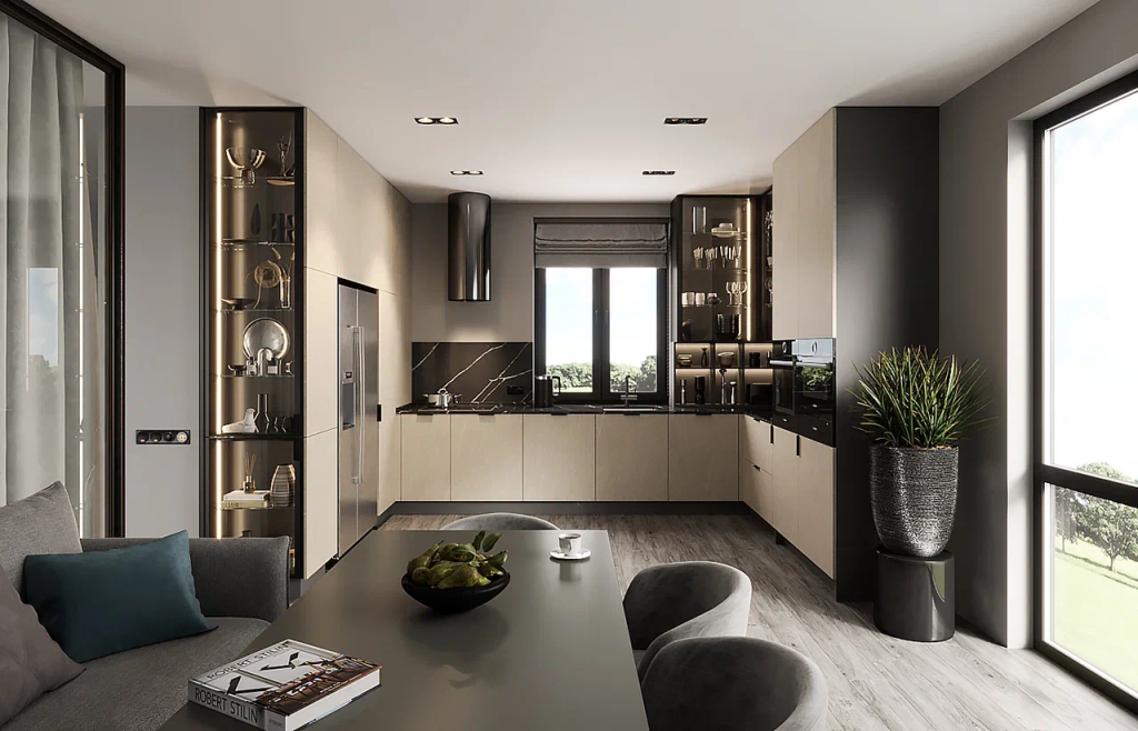 П-образная кухня: как правильно выбрать и обустроить - фото №29