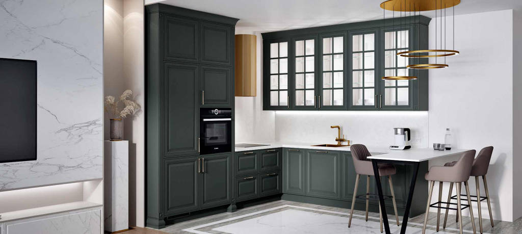 Зеленая кухня: идеи дизайна в 75 фото - фото №61