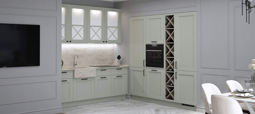 Зеленая кухня: идеи дизайна в 75 фото - фото №11