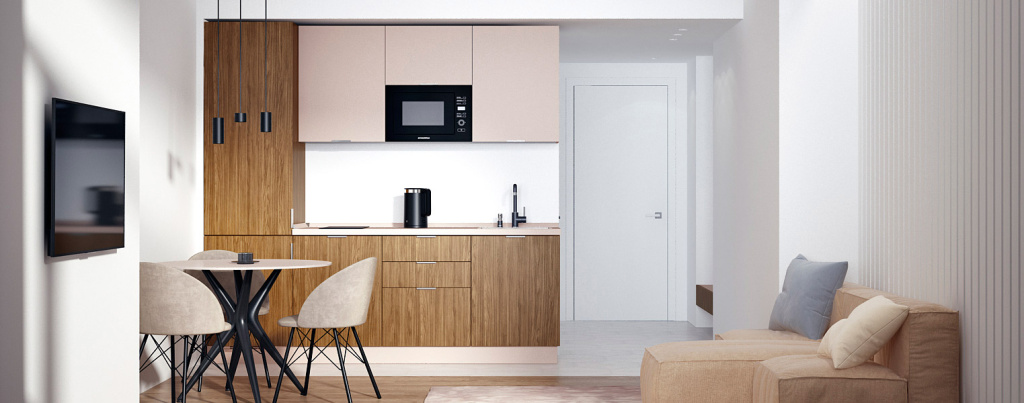 Современная кухня для молодой пары без детей - фото №19