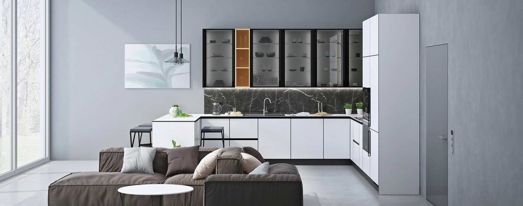 Дизайн кухни-гостиной: 50 фото и идеи совмещения интерьера - фото 35