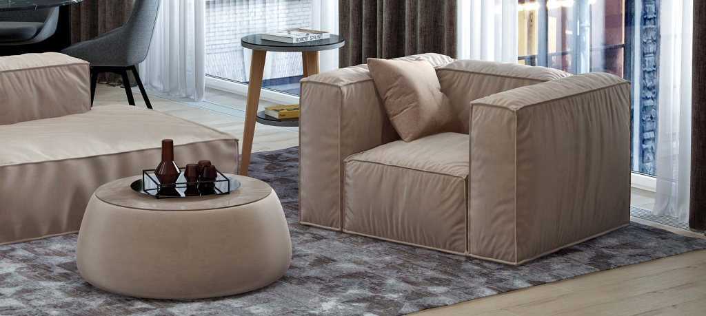 Модные пуфы, кресла и другие детали для стильного дизайна интерьера - фото №19