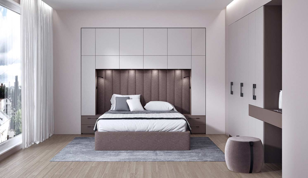 Как спроектировать вместительный шкаф в маленькой спальне - фото №35