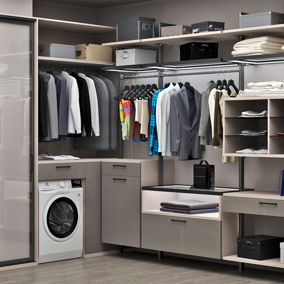 Идеи дизайна гардеробной в стиле лофт: 40+ фото - фото №36