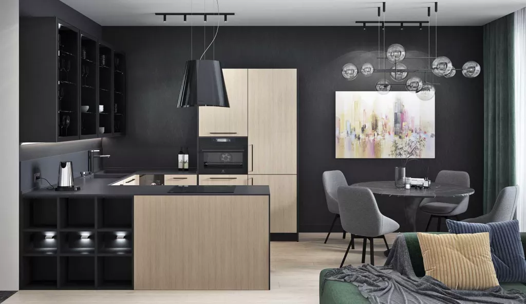 П-образная кухня: как правильно выбрать и обустроить - фото №24